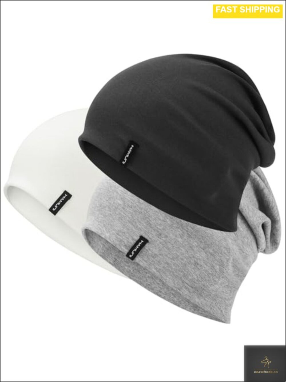 Slouchy Beanie Cotton Spandex Double-Layer Warm Unisex Hat